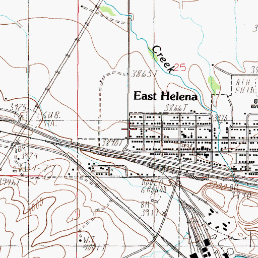 Topographic Map of 10N03W25CDBB02 Well, MT