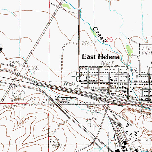 Topographic Map of 10N03W25CDBB01 Well, MT
