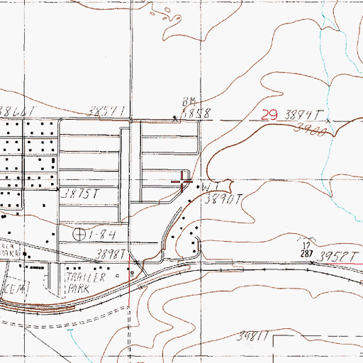 Topographic Map of 10N02W29CBDD01 Well, MT