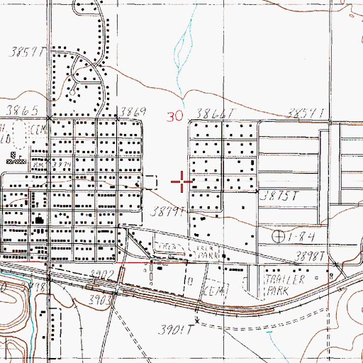 Topographic Map of 10N02W30DBCC01 Well, MT