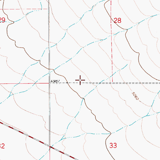 Topographic Map of 10N06E28C___01 Well, MT