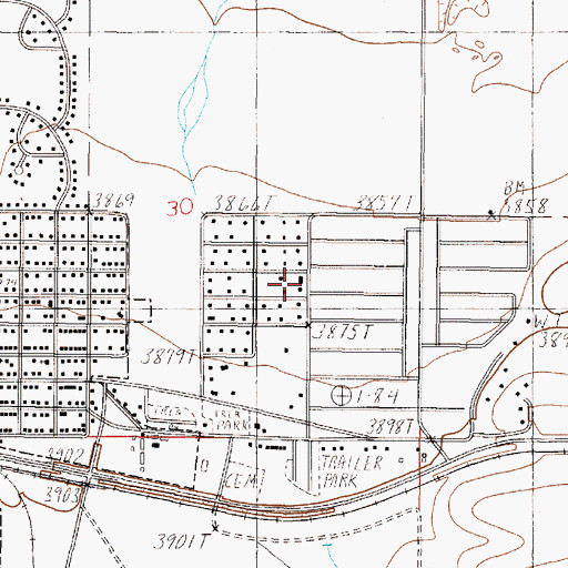 Topographic Map of 10N02W30DBDA01 Well, MT
