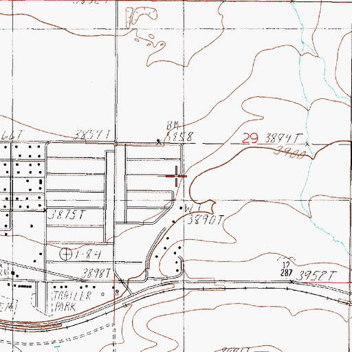 Topographic Map of 10N02W29CBDA01 Well, MT