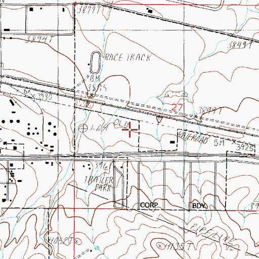 Topographic Map of 10N03W27CAAC01 Well, MT