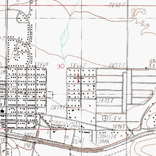 Topographic Map of 10N02W30DBAC01 Well, MT