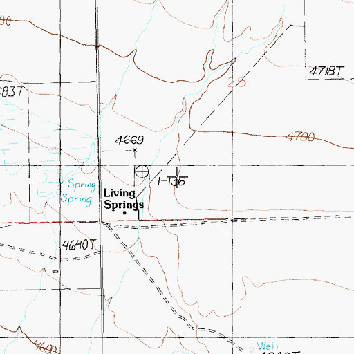 Topographic Map of 10N17E25C___01 Well, MT