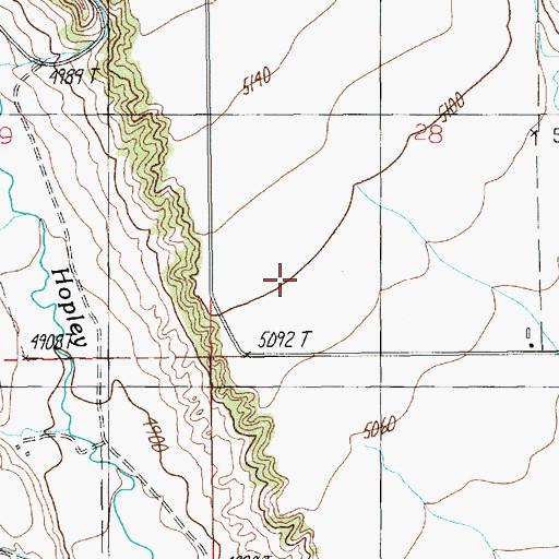 Topographic Map of 10N14E28C___01 Well, MT