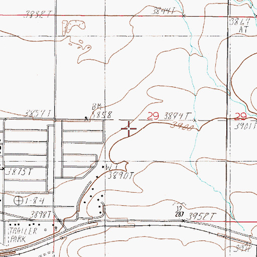 Topographic Map of 10N02W30DBBA01 Well, MT