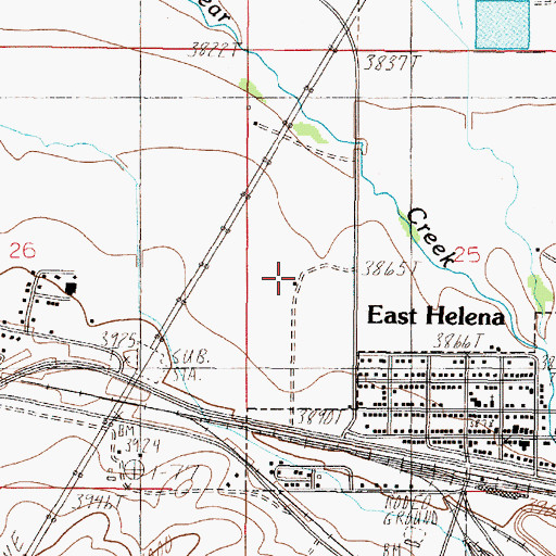 Topographic Map of 10N03W25CBBA01 Well, MT