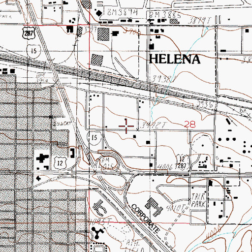 Topographic Map of 10N03W28CBAA01 Well, MT