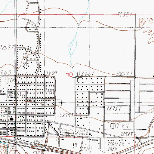Topographic Map of 10N02W30DBBB01 Well, MT