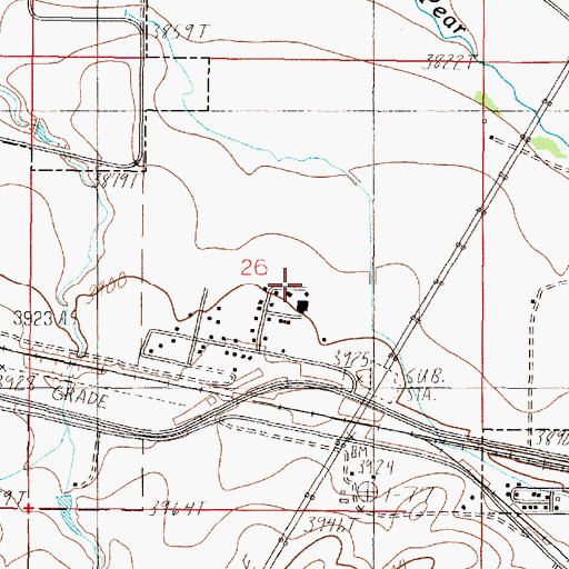 Topographic Map of 10N03W26DBBA01 Well, MT