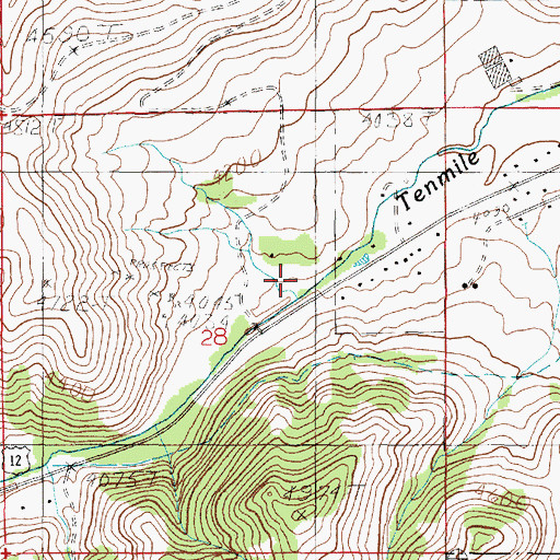 Topographic Map of 10N04W28ACDB06 Spring, MT