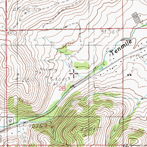Topographic Map of 10N04W28ACDB02 Well, MT
