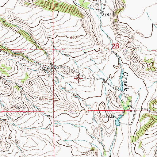 Topographic Map of 10N11E28C___01 Well, MT