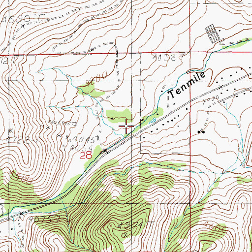 Topographic Map of 10N04W28ACAD01 Well, MT