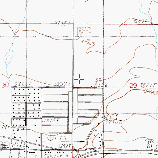 Topographic Map of 10N02W29BCC_01 Well, MT