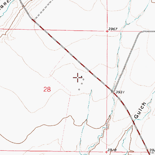Topographic Map of 10N01E28ADCB01 Well, MT