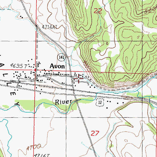 Topographic Map of 10N08W27BAAB01 Well, MT