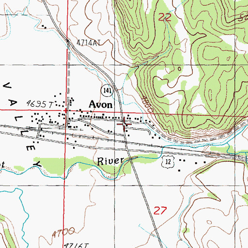 Topographic Map of 10N08W27BABA01 Well, MT