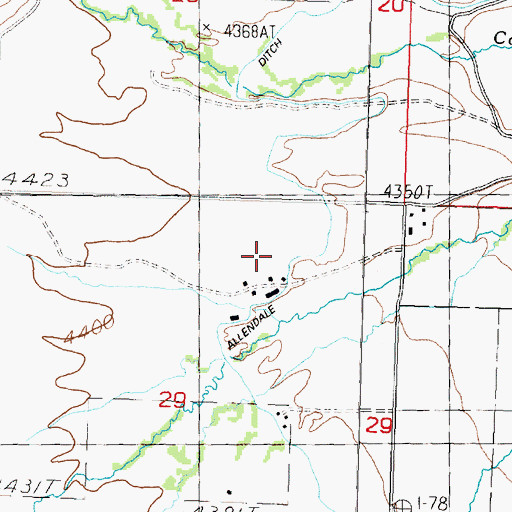 Topographic Map of 10N13W29ABDD01 Well, MT