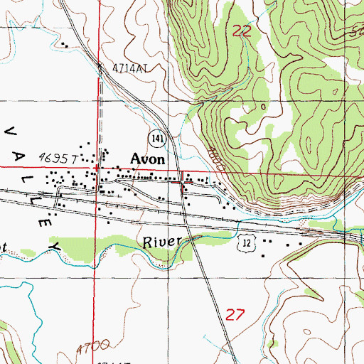 Topographic Map of 10N08W27BABA02 Well, MT