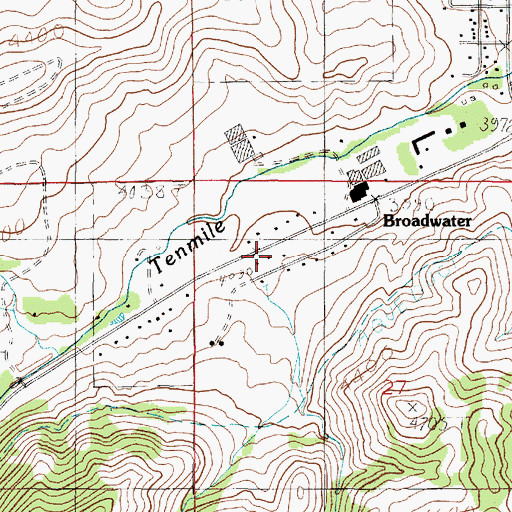 Topographic Map of 10N04W27BBDA01 Well, MT