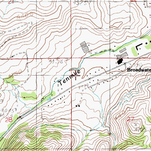 Topographic Map of 10N04W27BBBC01 Well, MT