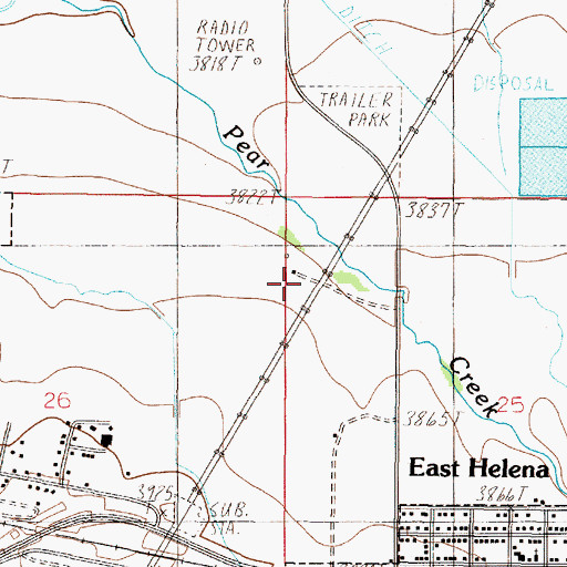 Topographic Map of 10N03W25BBCC01 Well, MT