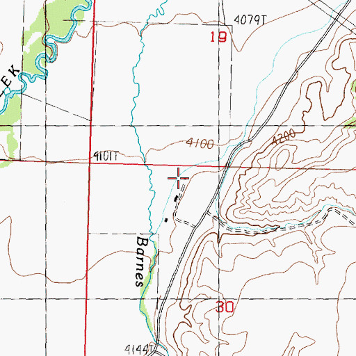 Topographic Map of 10N12W30BABD01 Well, MT