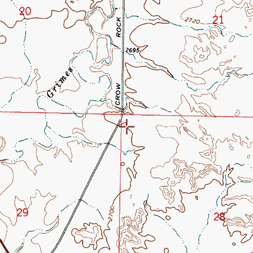 Topographic Map of 10N45E28BBBA02 Well, MT