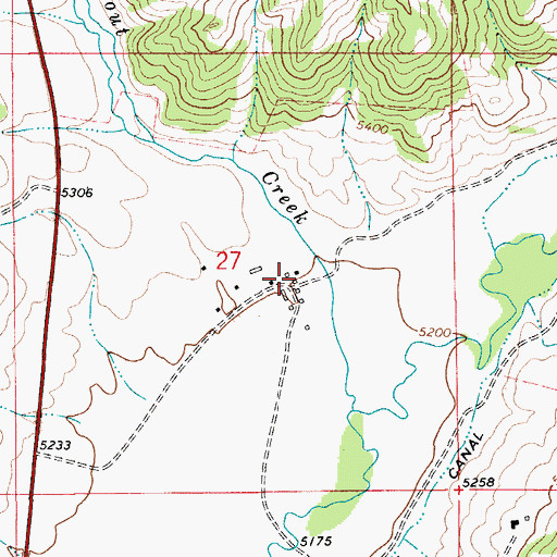 Topographic Map of 10N07E27AC__01 Well, MT