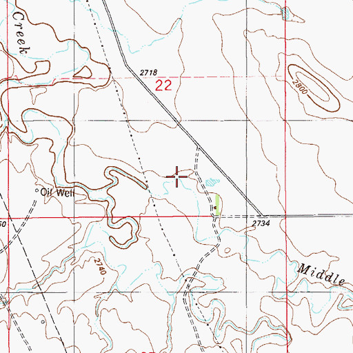 Topographic Map of 10N58E22DC__01 Well, MT