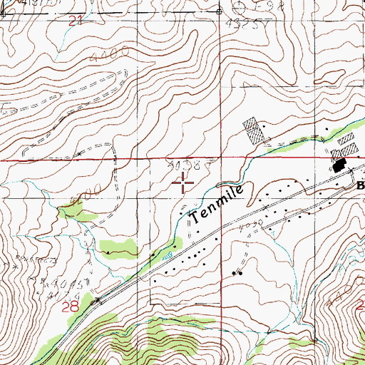 Topographic Map of 10N04W28AADC01 Well, MT