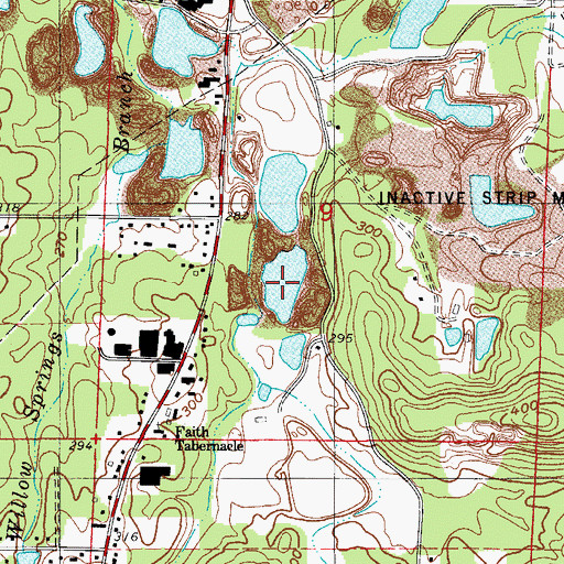 Topographic Map of Rauch Estate Open Pit Mine, AR