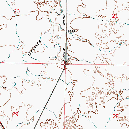 Topographic Map of 10N45E28BBBB01 Well, MT