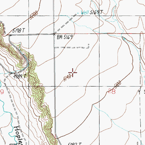 Topographic Map of 10N14E28B___01 Well, MT