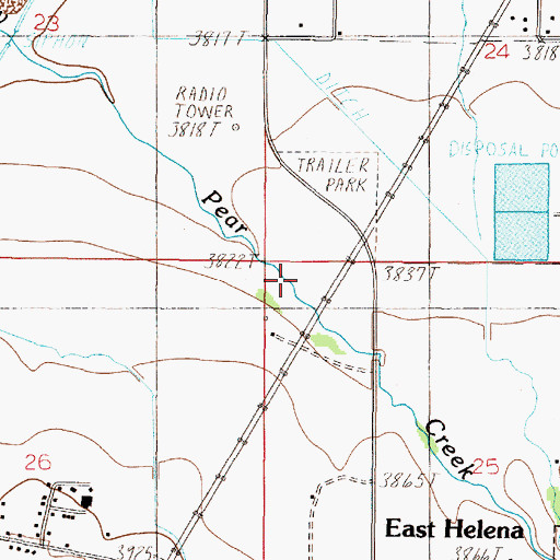 Topographic Map of 10N03W25BBB_01 Well, MT
