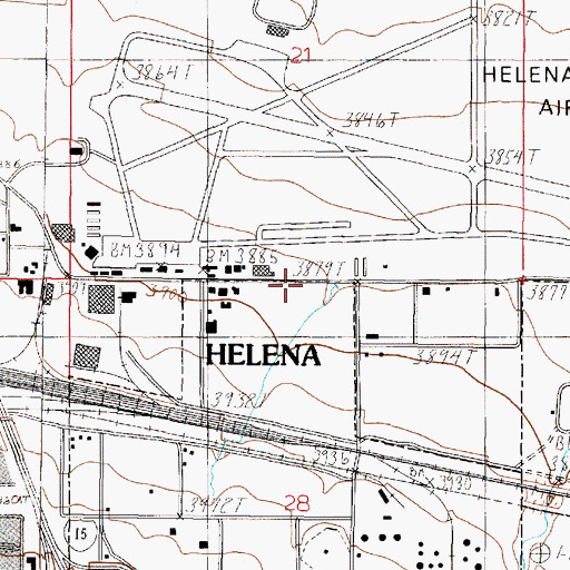 Topographic Map of 10N03W28ABBB01 Well, MT