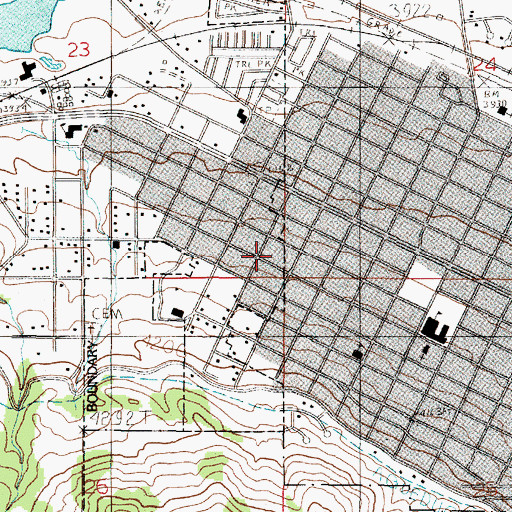 Topographic Map of 10N04W23DDDD01 Well, MT