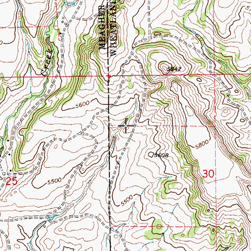 Topographic Map of 10N12E30CBBA01 Well, MT