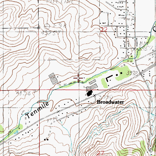 Topographic Map of 10N04W22CDCA01 Well, MT