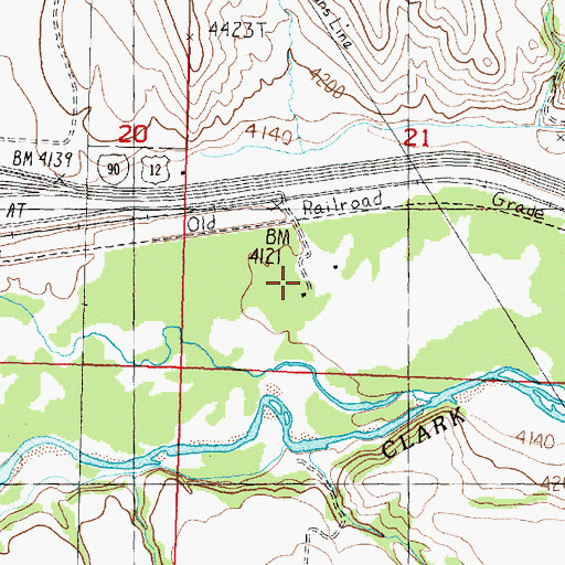 Topographic Map of 10N11W21CDBC01 Well, MT