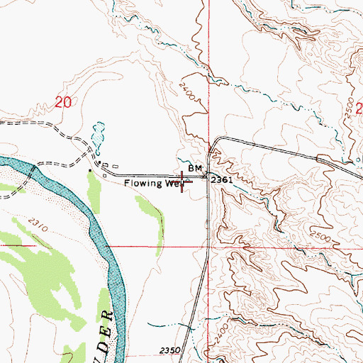 Topographic Map of 10N51E20DDAB01 Well, MT