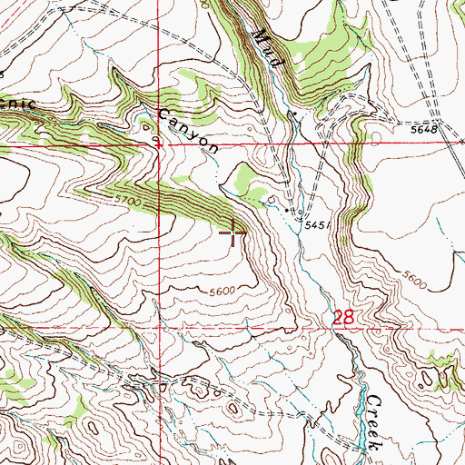 Topographic Map of 10N11E28B___01 Well, MT