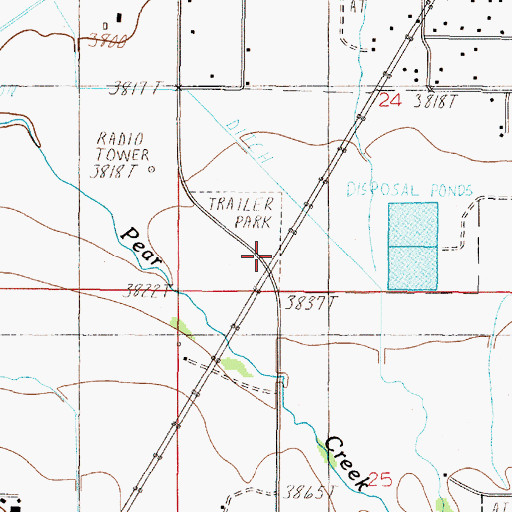Topographic Map of 10N03W24CCDA01 Well, MT