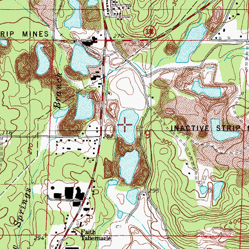 Topographic Map of Rauch Extension Mine, AR