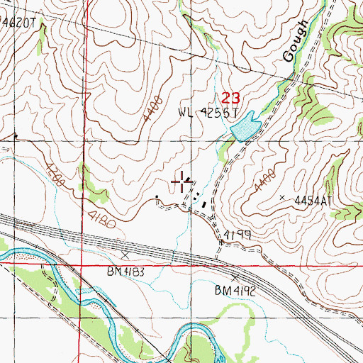 Topographic Map of 10N11W23CADC01 Well, MT