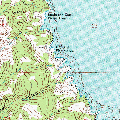 Topographic Map of 10N01W23CCAD01 Well, MT