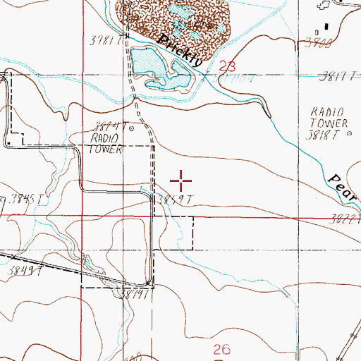 Topographic Map of 10N03W26CAAC01 Well, MT